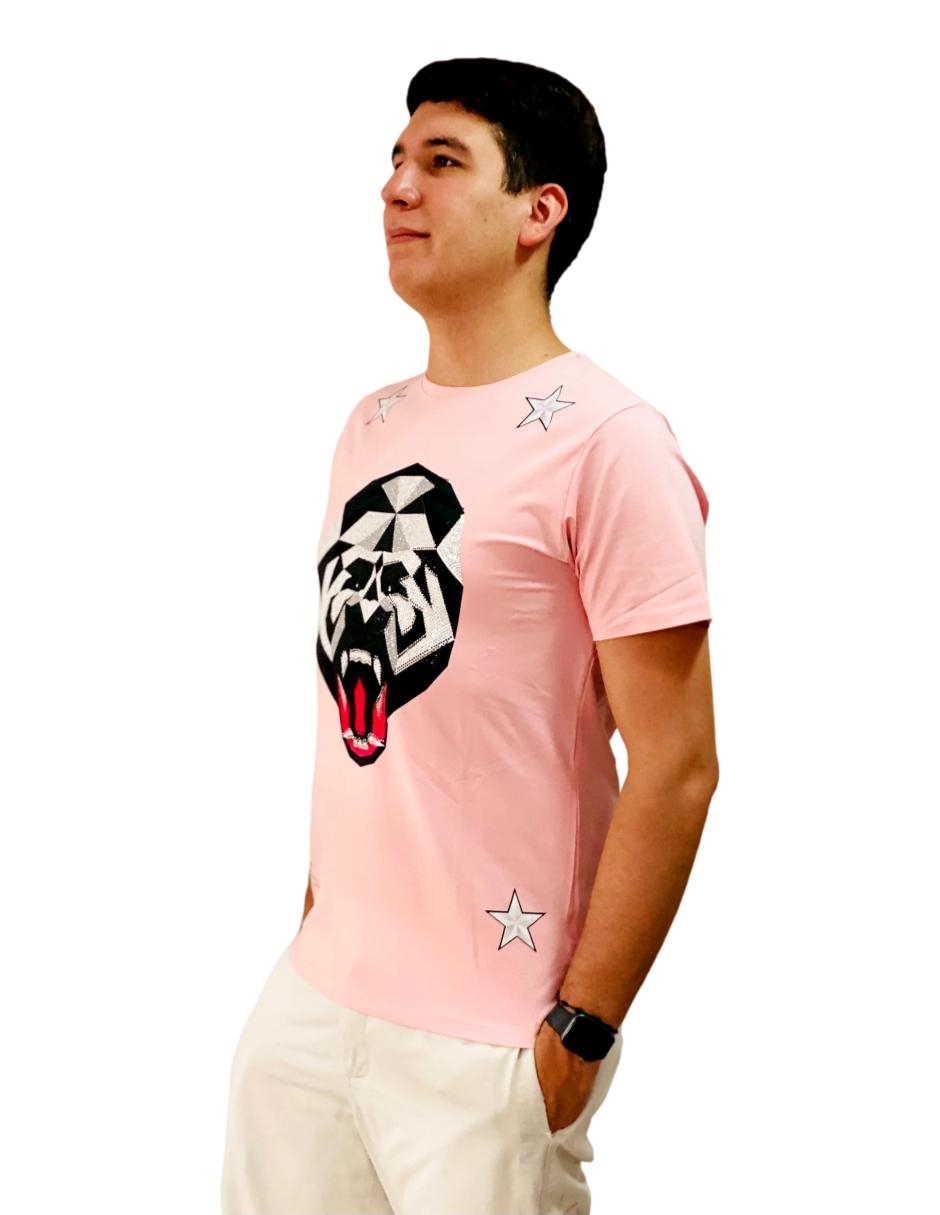 Playera hombre casual piedras moderna  spandex calavera T MODA & PRITEX