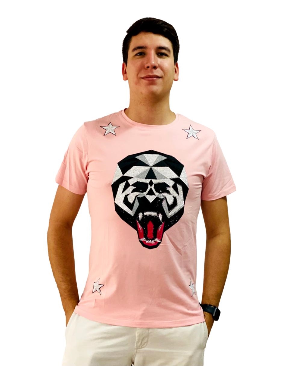 Playera hombre casual piedras moderna  spandex calavera T MODA & PRITEX