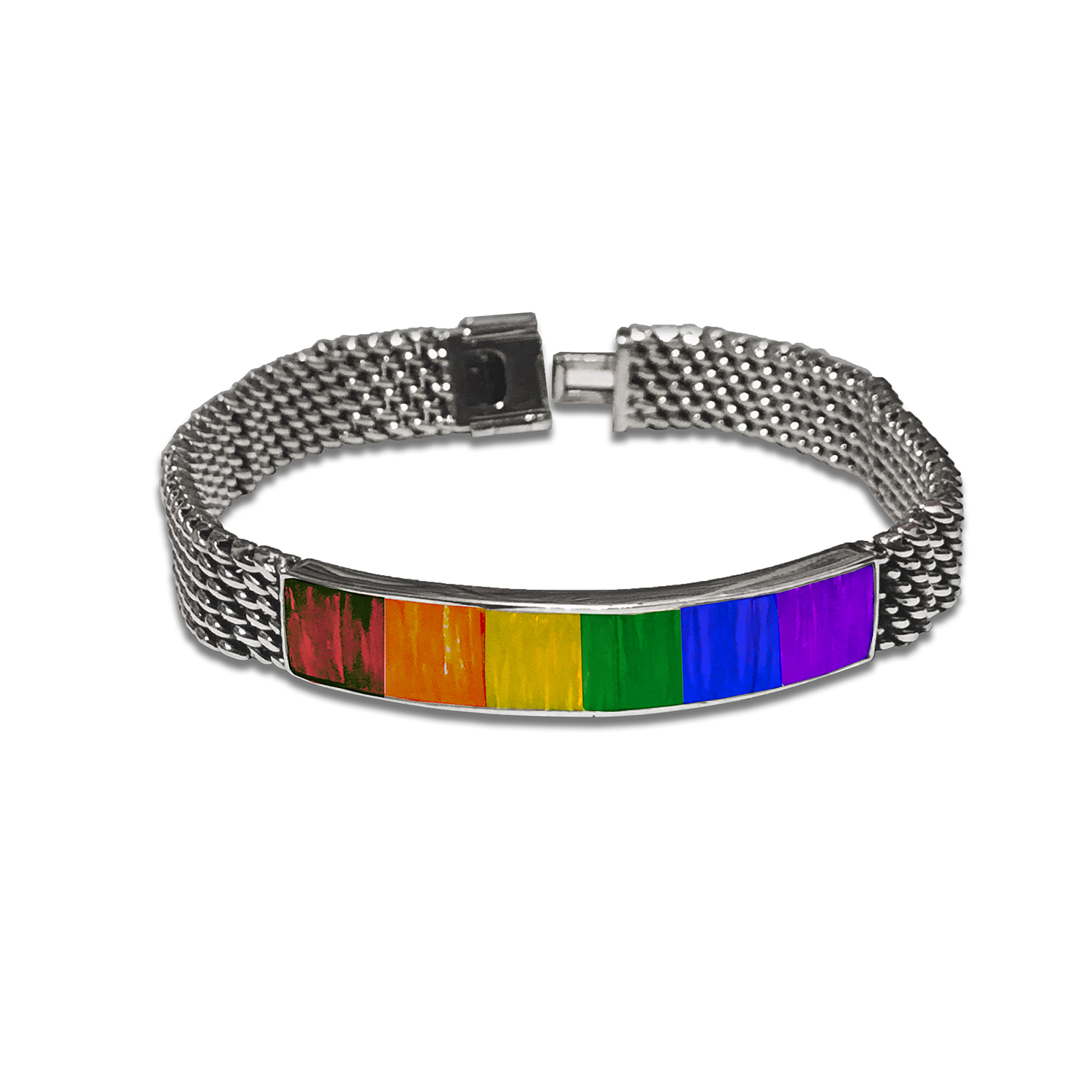 Pulsera Esclava Panza de Víbora De Plata .925 y Ópalos