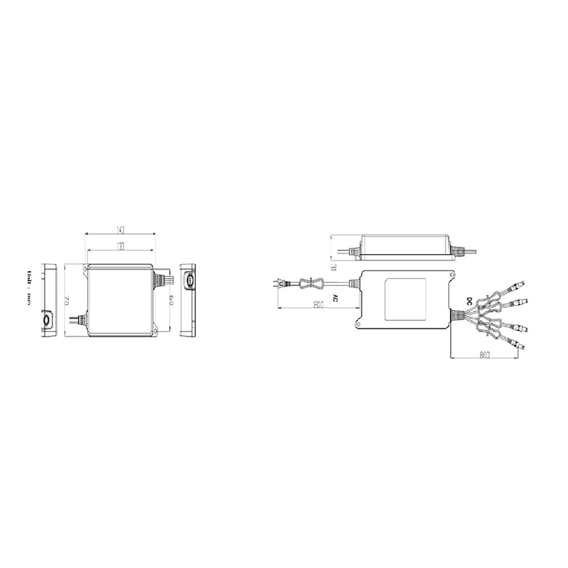 Transformador de voltaje regulado - DAHUA PFM322 / 12 VDC / 2.8A MP Total / 4 Canales / 0.7A MP Por canal / 