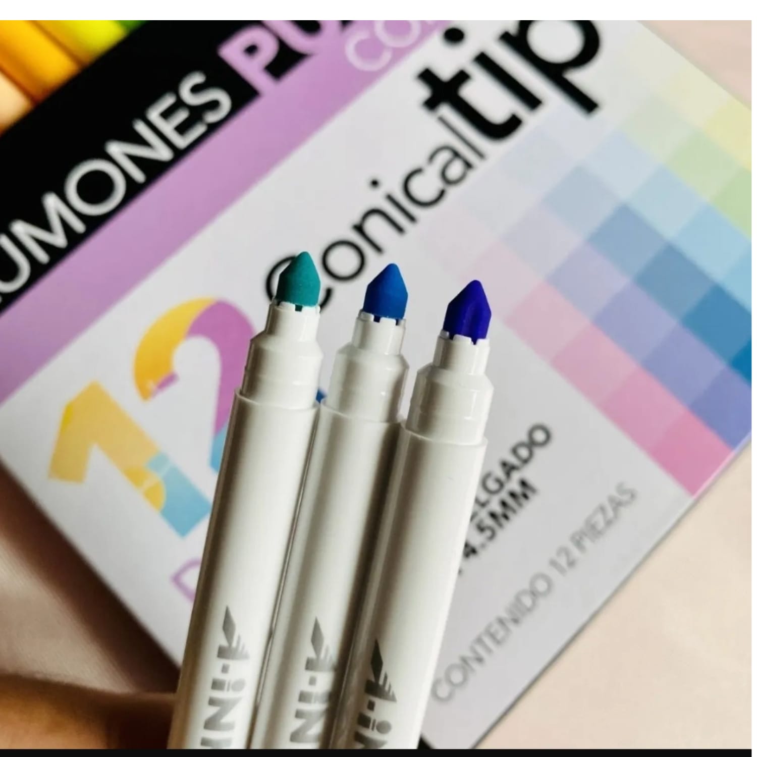 Plumones punta conica Aink colores Pastel