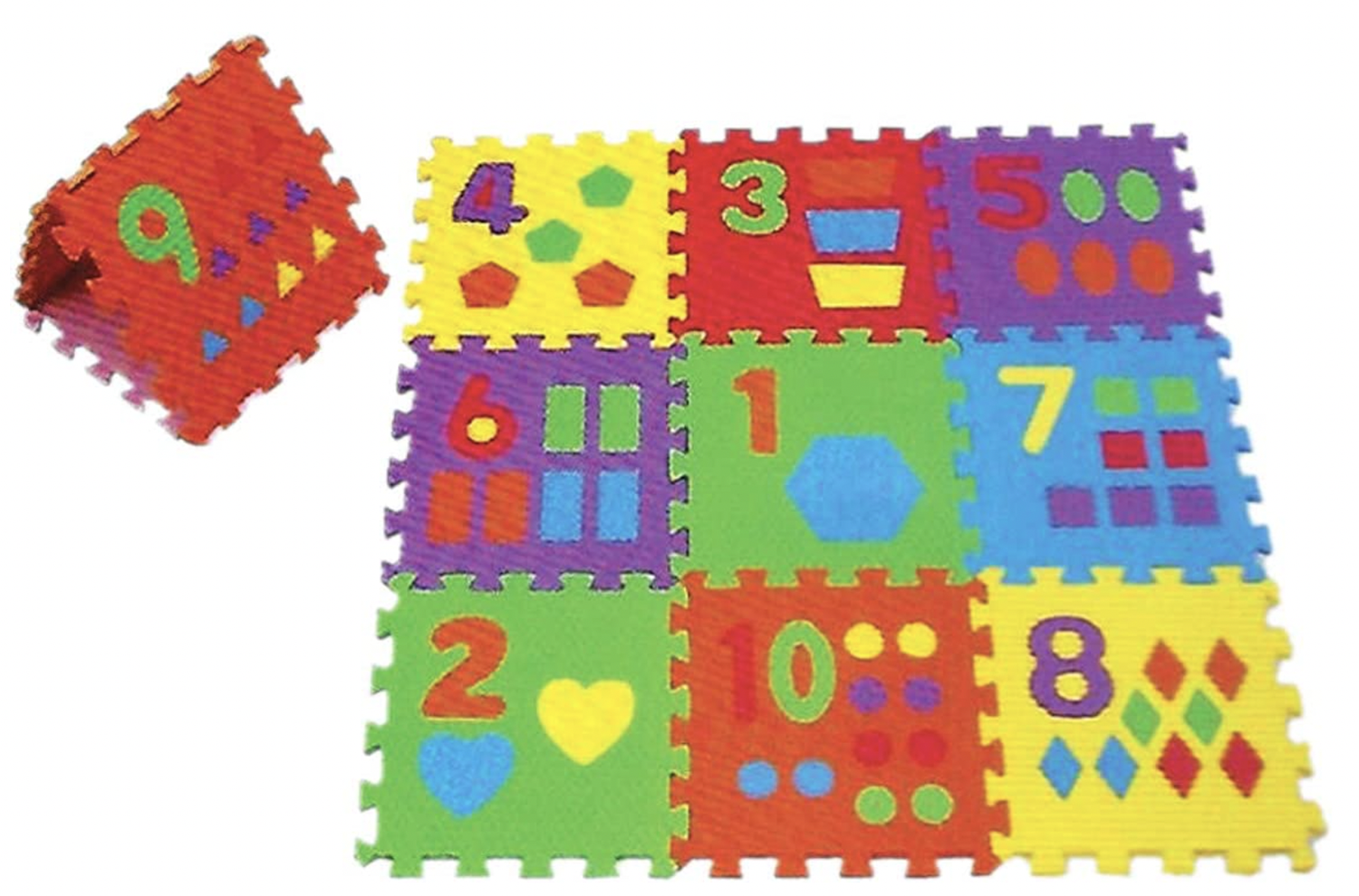 Alfombra Puzzle Números Pastel 26 Piezas (30x30 Cm) con Ofertas en