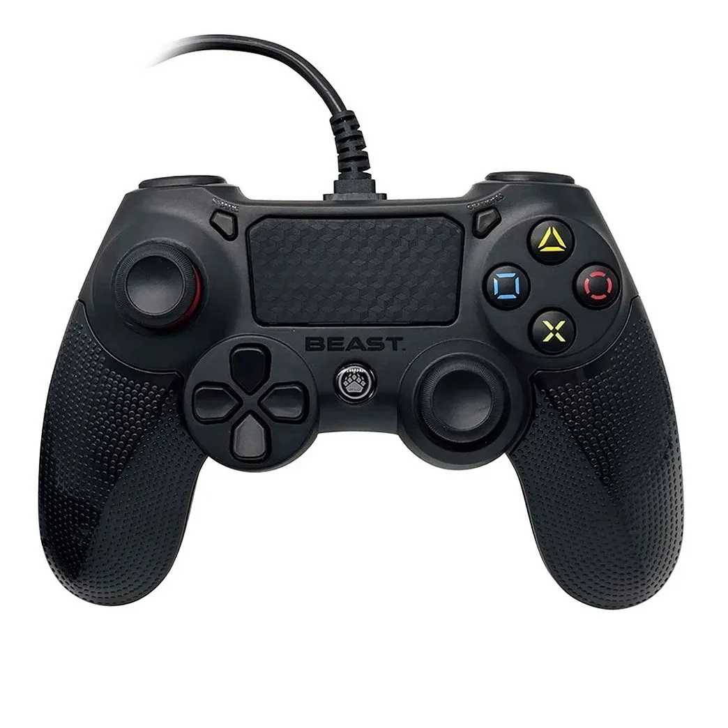 Control Alambrico Playstation 4 / Ps5/ Pc Beast Negro Nuevo