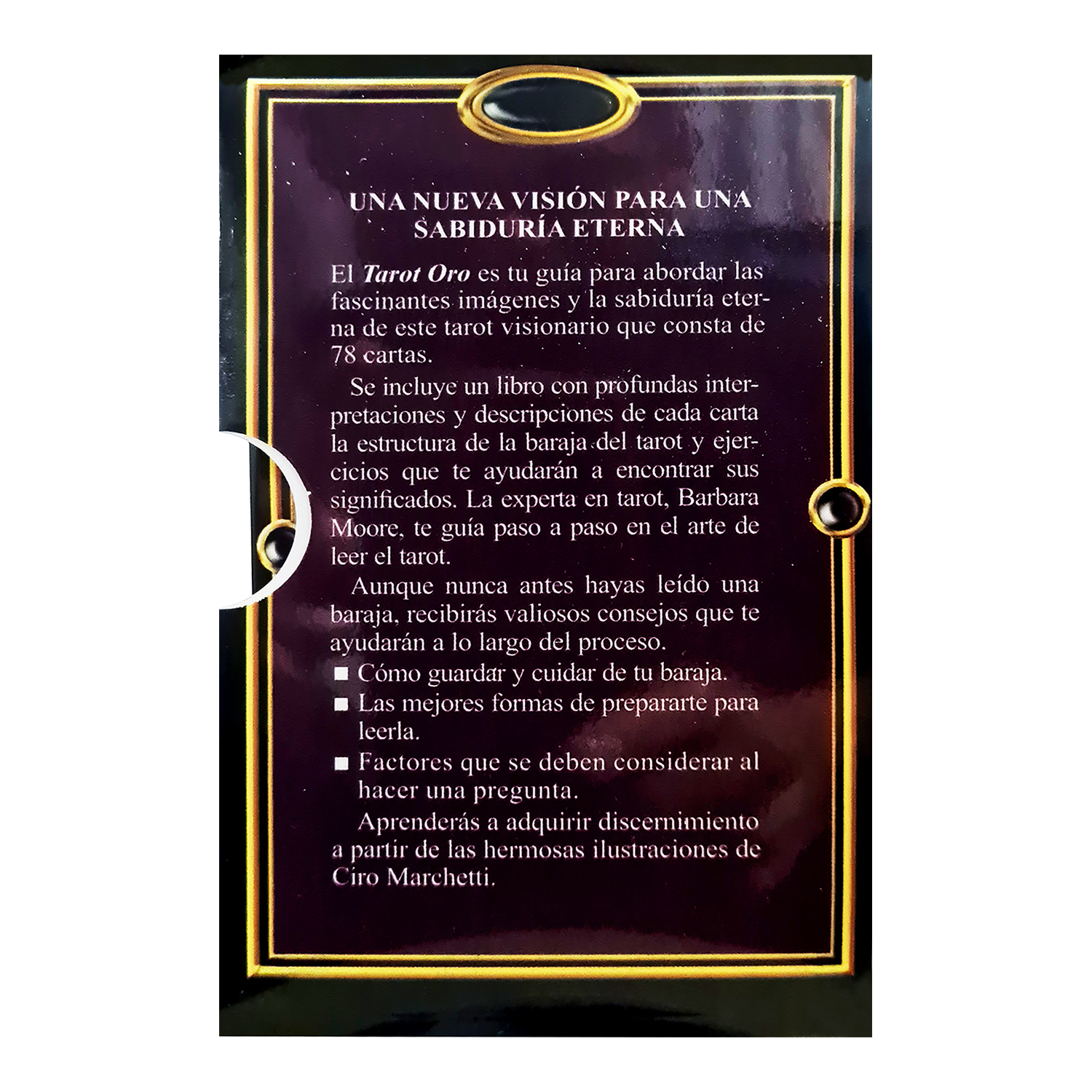 Tarot Oro Plastificado 78 Cartas + instructivo manual en español