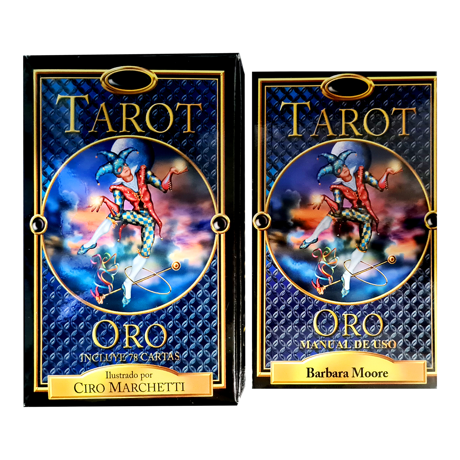 Tarot Oro Plastificado 78 Cartas + instructivo manual en español