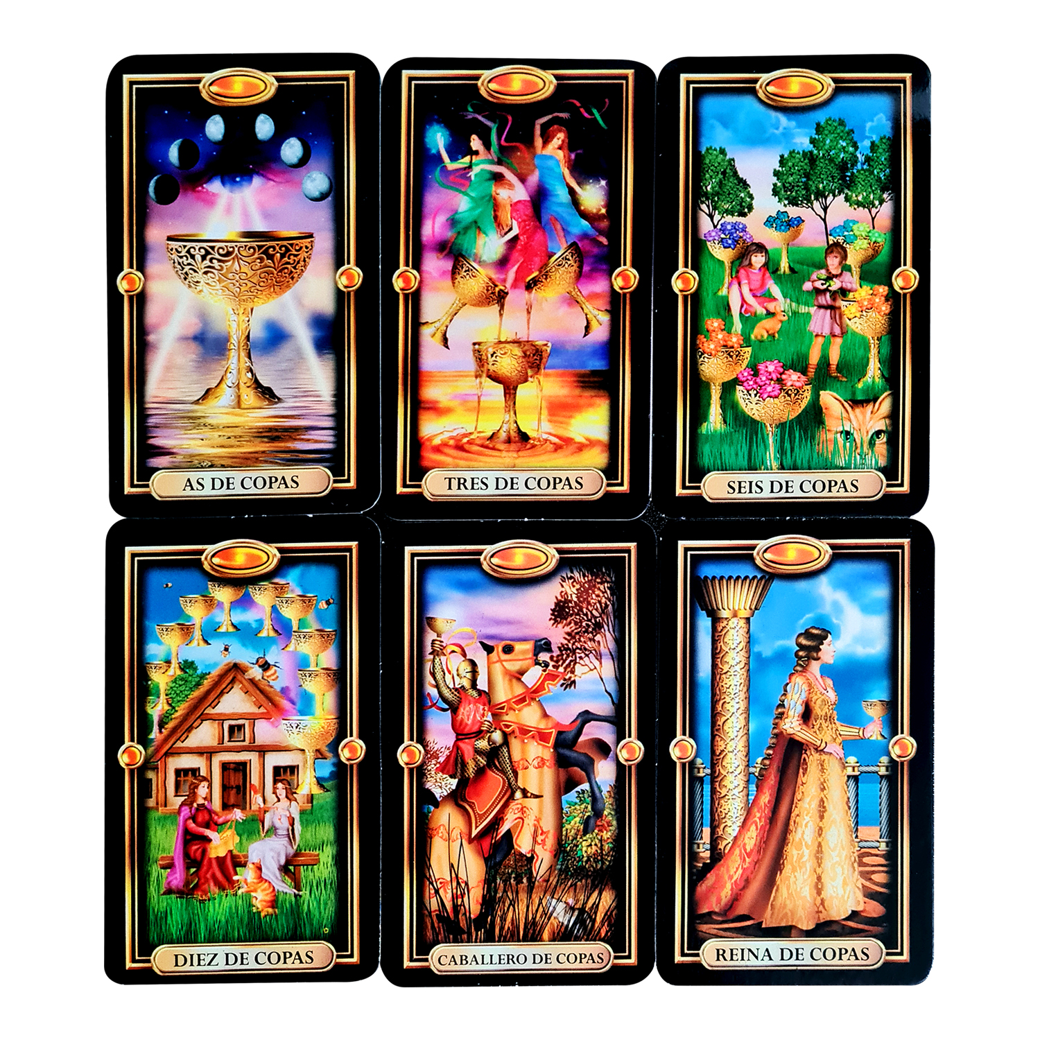 Tarot Oro Plastificado 78 Cartas + instructivo manual en español