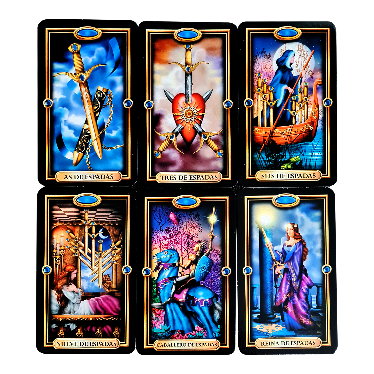 Tarot Oro Plastificado 78 Cartas + instructivo manual en español