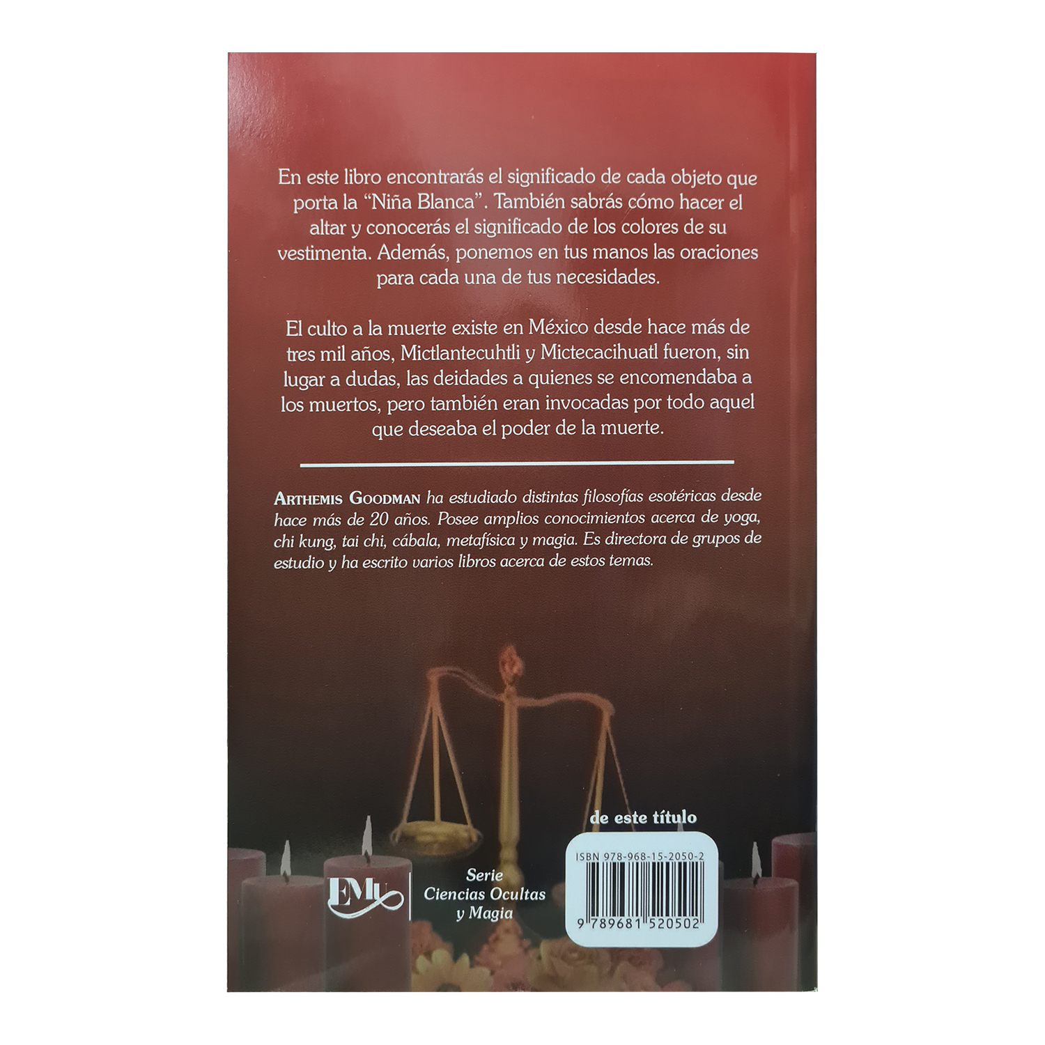 Santa Muerte 7 potencias 7 Colores 30 Cm vestida + libro