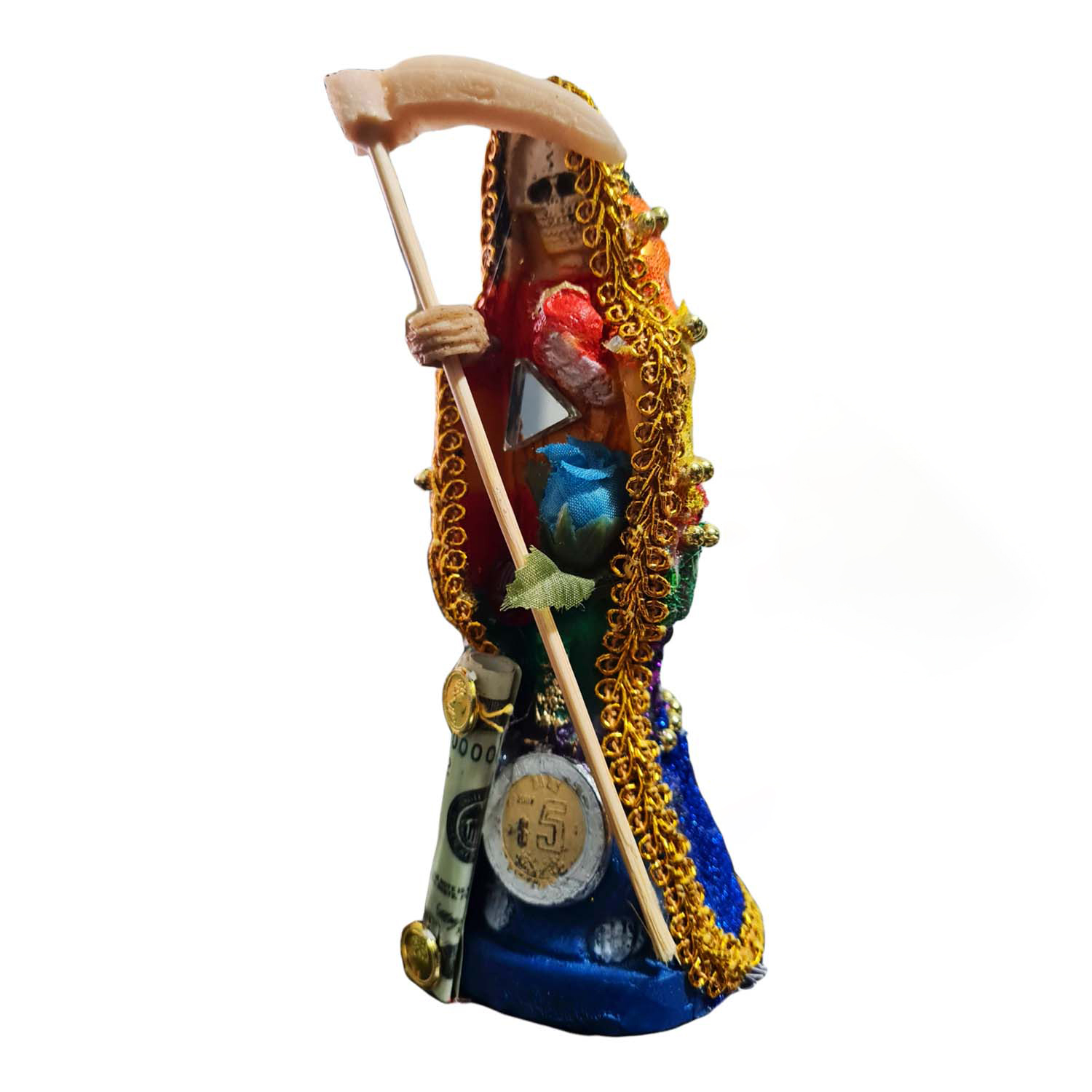 Santa Muerte Roja Dorada Negra Blanca 7 Colores 15 Cm+libro