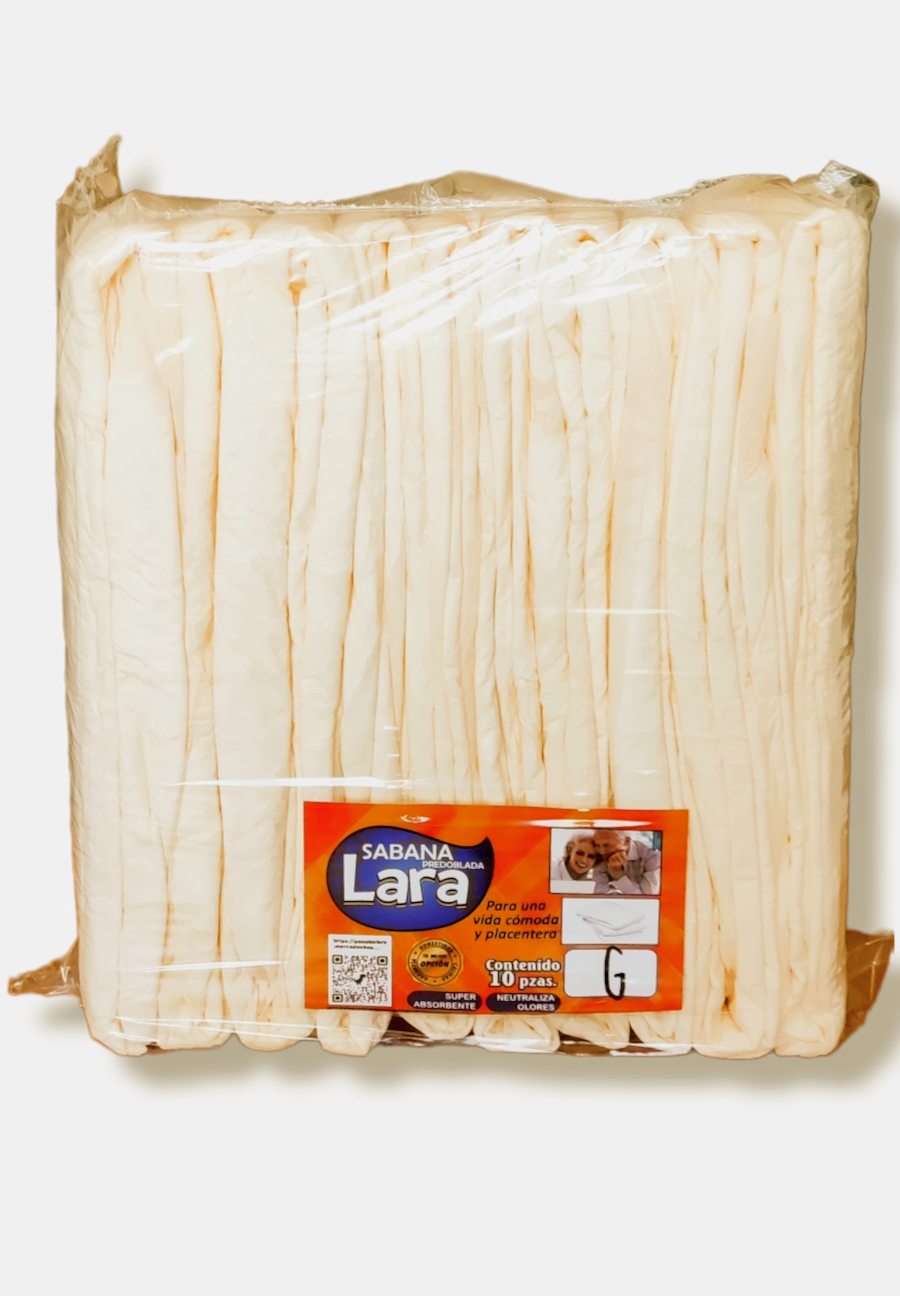 PAÑAL PARA ADULTO PREDOBLADO SABANA CUBRE-CAMA CON 50 PIEZAS