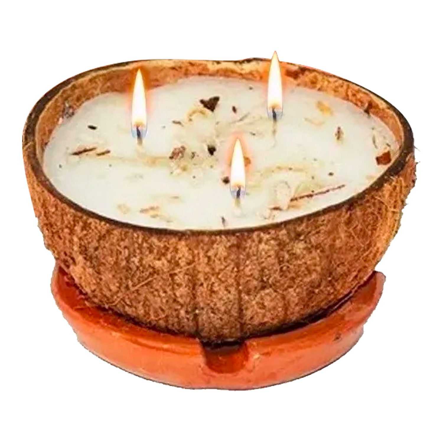 Veladora De Coco Eleggua Abrecaminos Triple Mecha Natural
