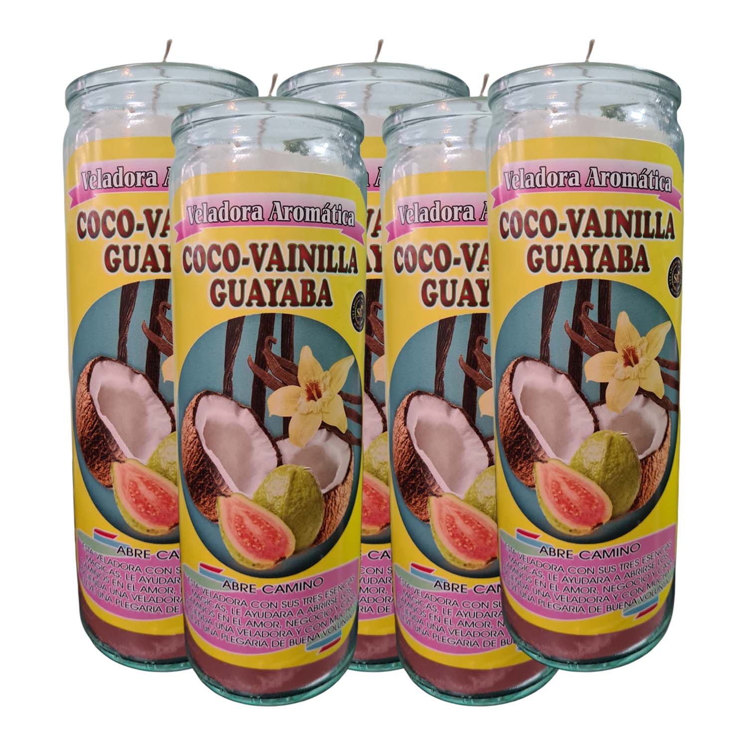 Veladora Abrecaminos 5 Pack Preparadas Amor Éxito Dinero