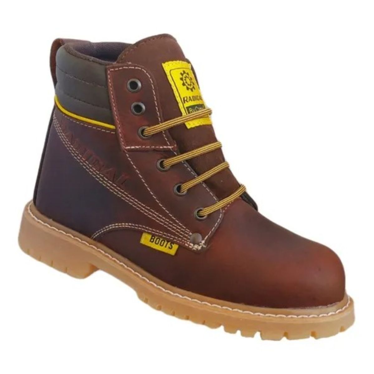 Bota Industrial Piel Trabajo Cosida Con Casquillo 024