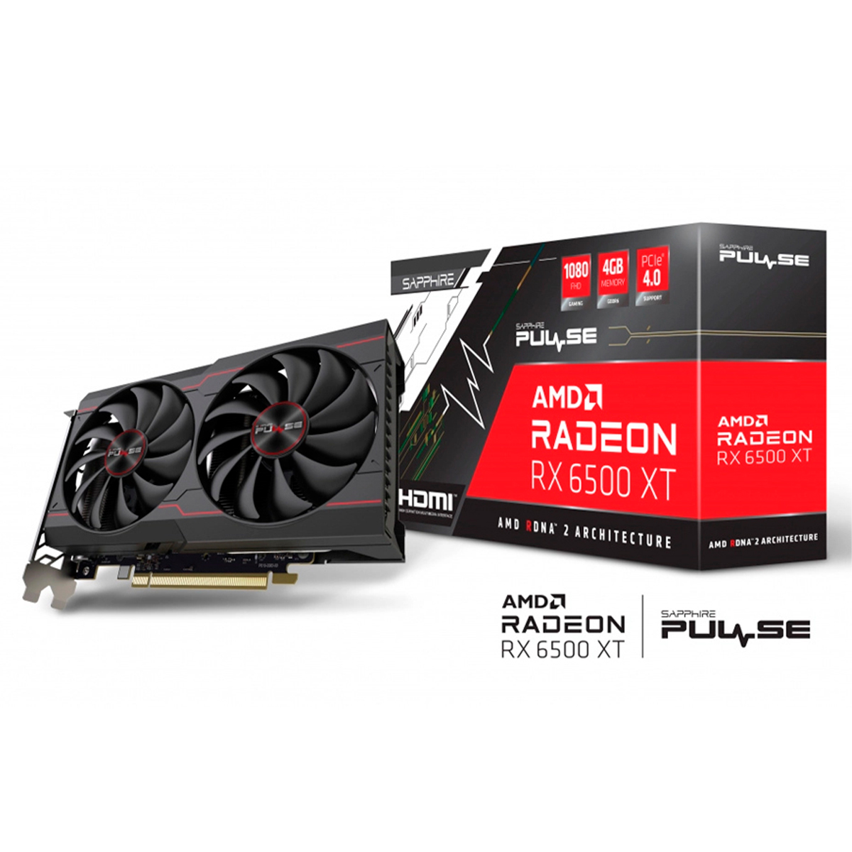 Tarjeta de video Pulse RX 6500 XT OC Sapphire 4GB GDDR6
