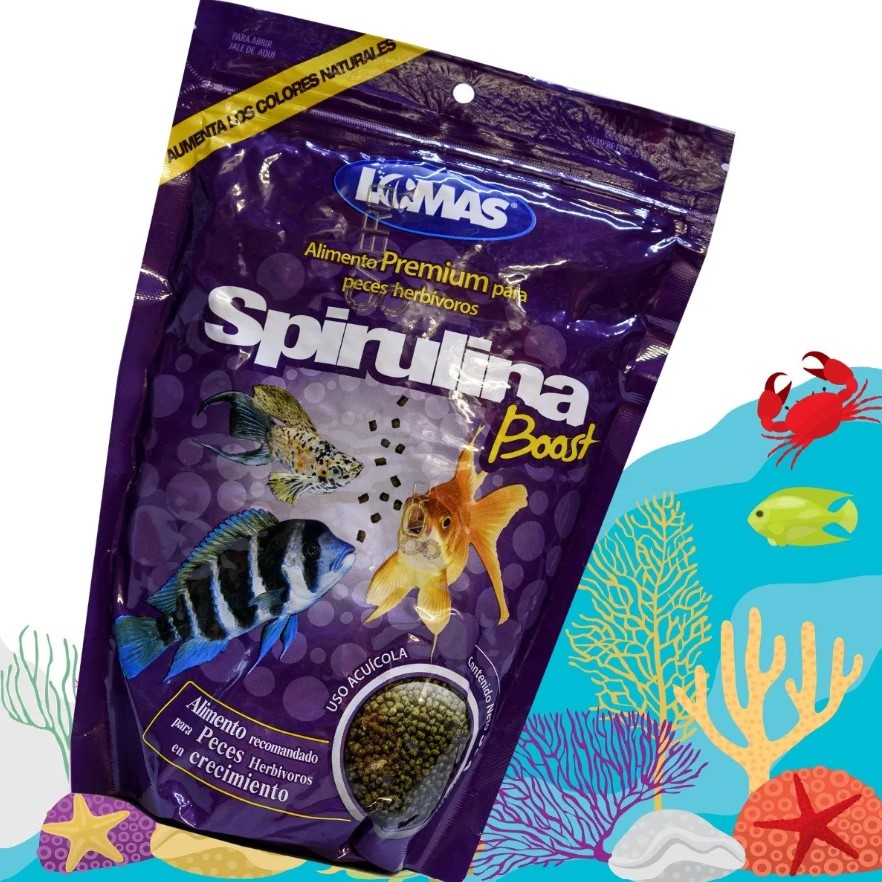 Alimento Spirulina Boost 350 Grs Para Peces Herbivoros