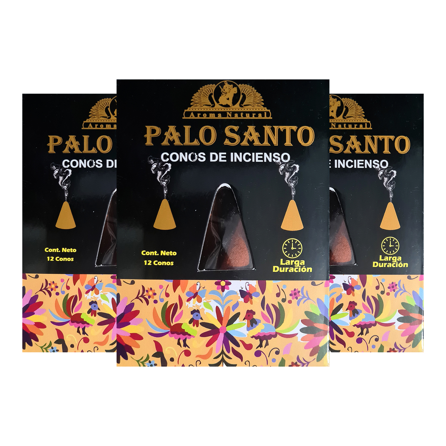 Conos de Incienso Palo Santo Aroma Natural larga duración 3 pack