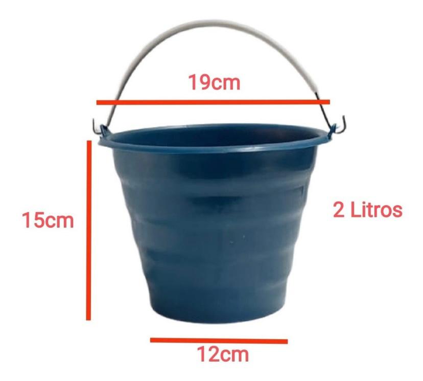 10piezas Cubeta Económica Chica #6 Plástico 2 Litros Dulcero