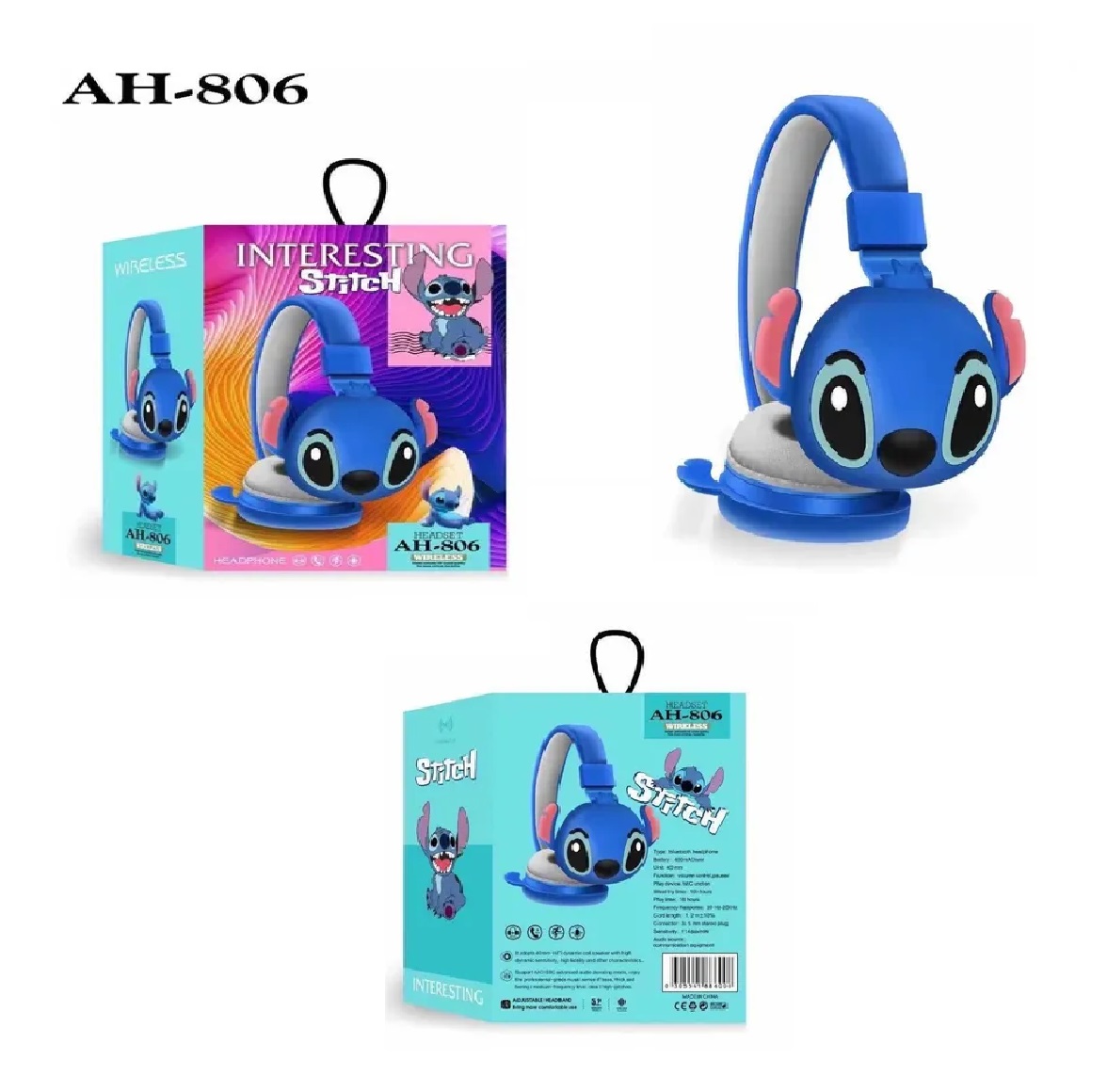 Audifonos Diadema Stitch AH-806 Bluetooth Over-Ear