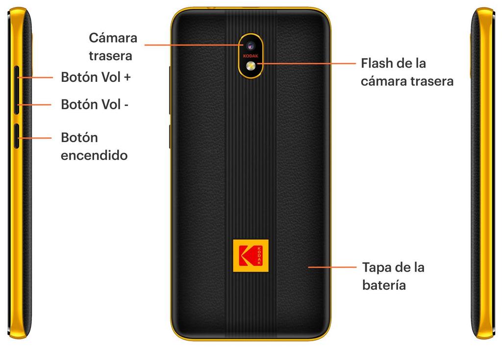 CELULAR KODAK KD50 NEGRO 32GB INTERNA 1GB RAM + SMARTWATCH 