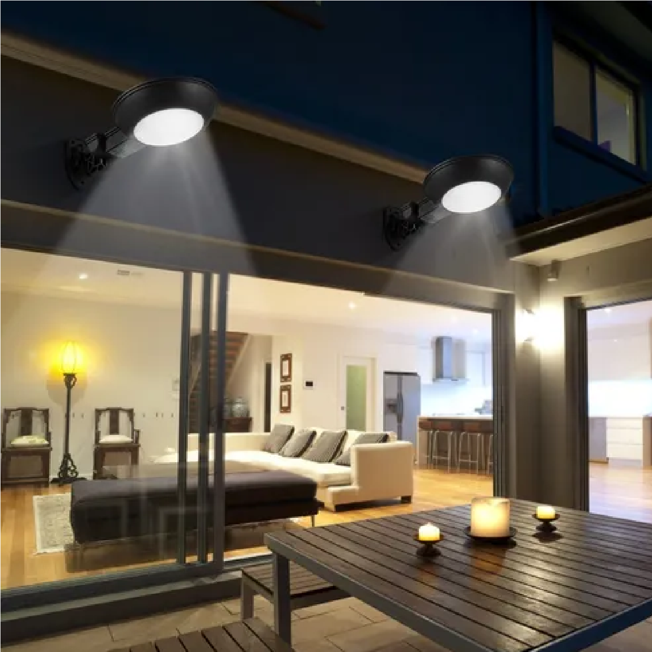 Lámpara Led Solar Pared Exterior Con Sensor Movimiento