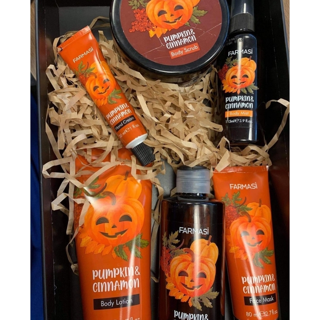 Set Cuidado Corporal Pumpkin & Cinnamon by Farmasi Calabaza Canela 