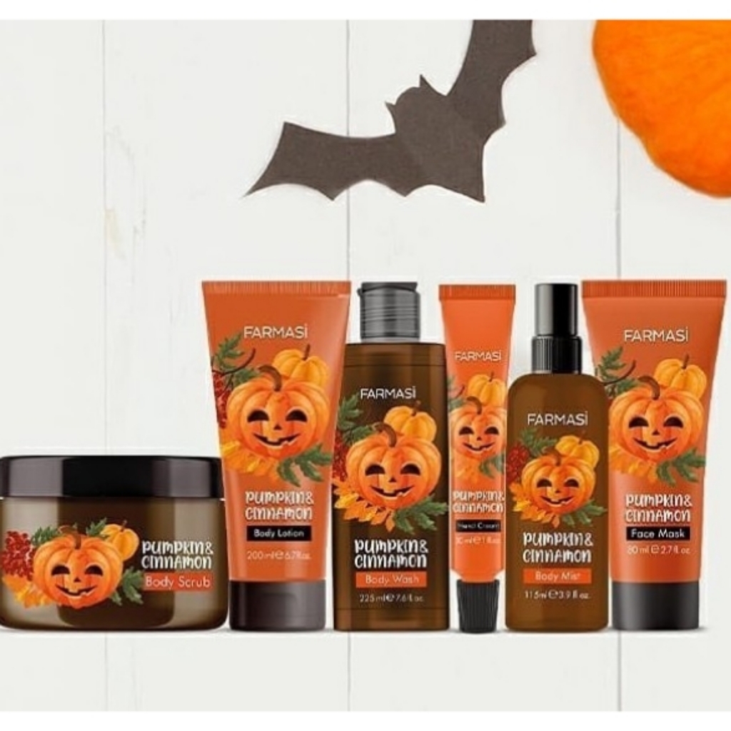 Set Cuidado Corporal Pumpkin & Cinnamon by Farmasi Calabaza Canela 