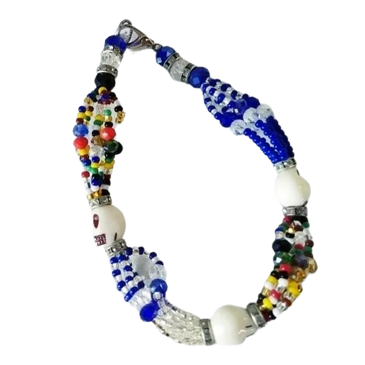 Pulsera madre agua llde Muerto Y Yemayá 7 Rayos Santería 6 Hilos