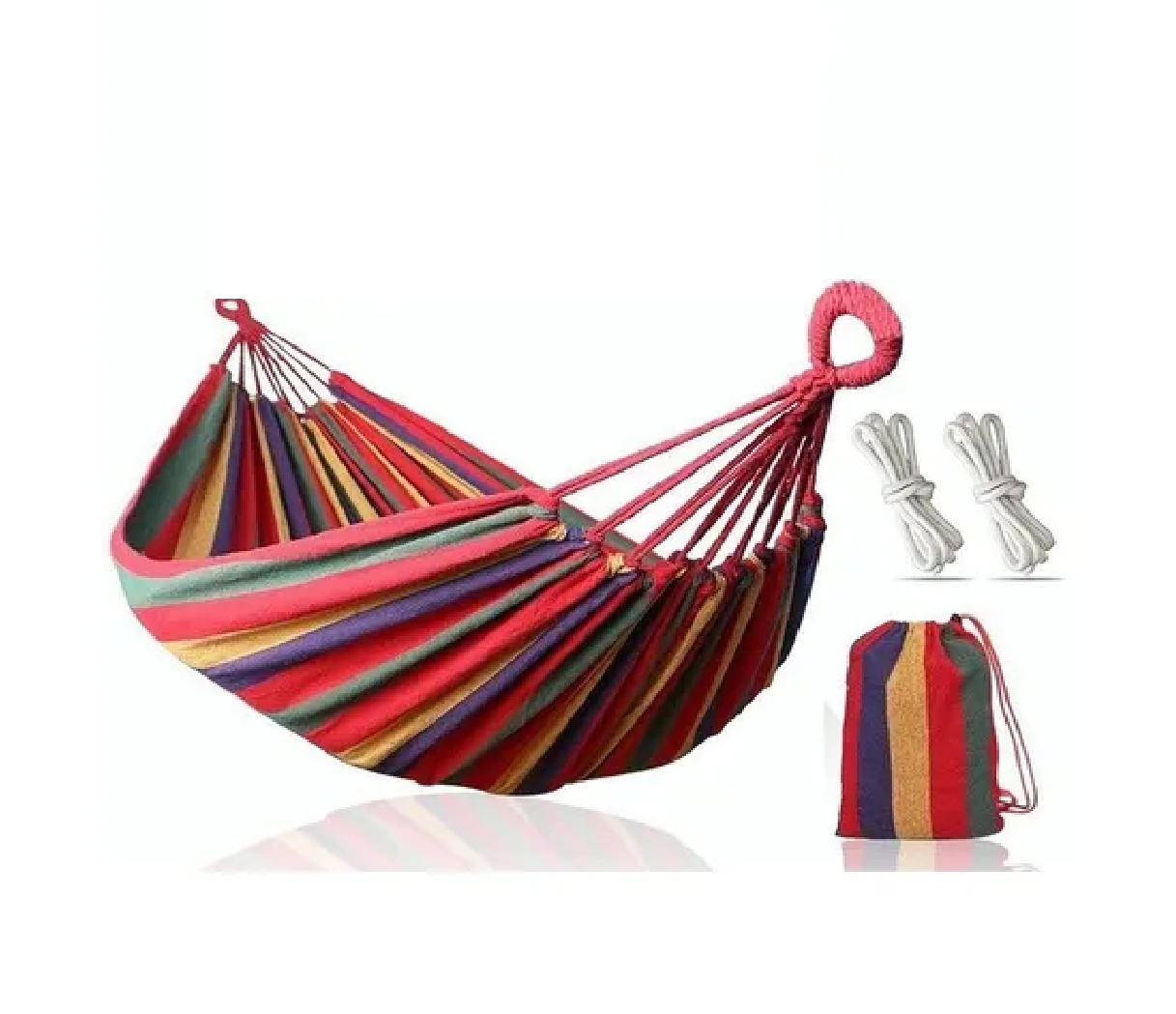 Hamaca Camping Al Aire Libre 260x100 Cm Rojo