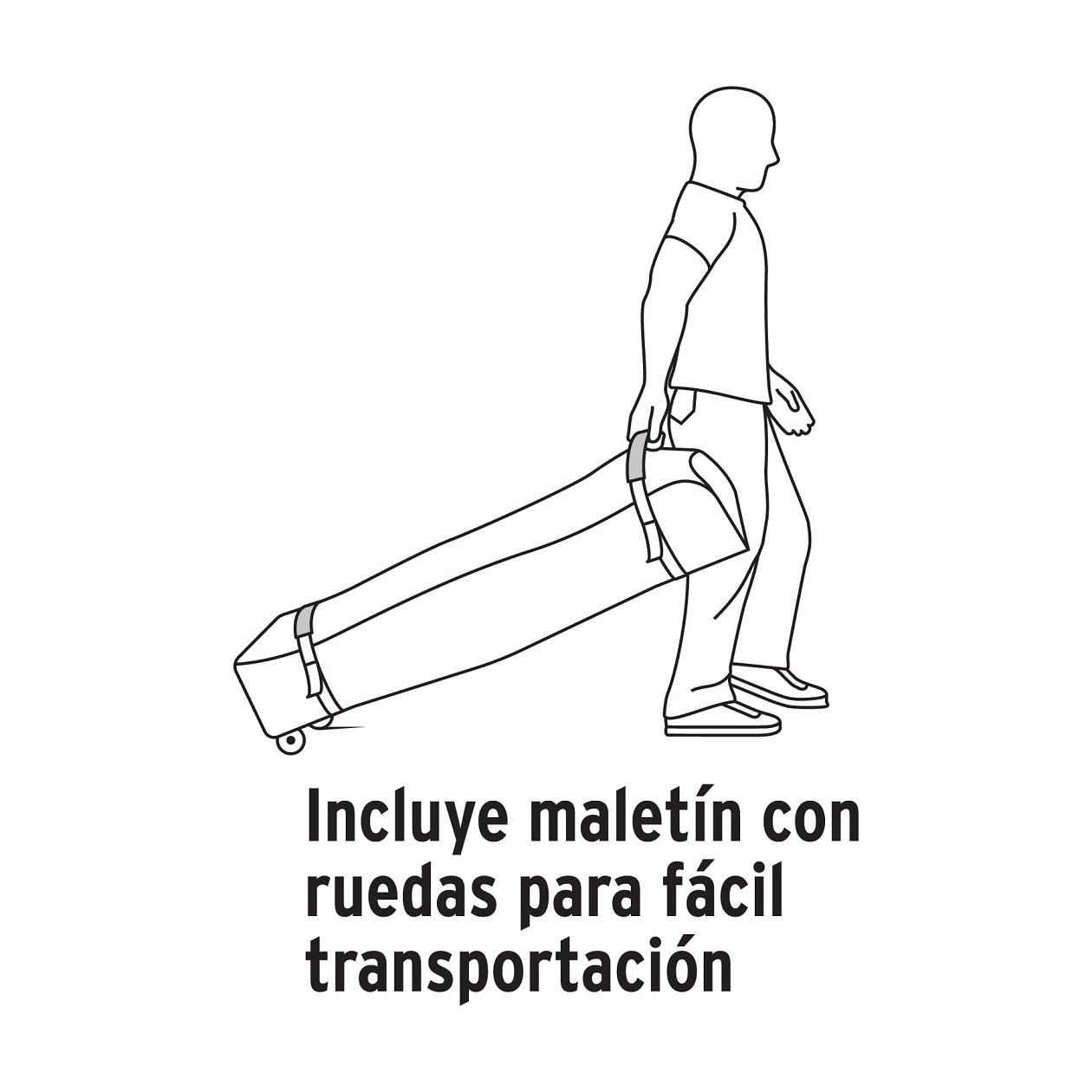 Toldo plegable Lona de 3 x 3 m Incluye Maletín de Ruedas , Truper Ideal para Jardín 