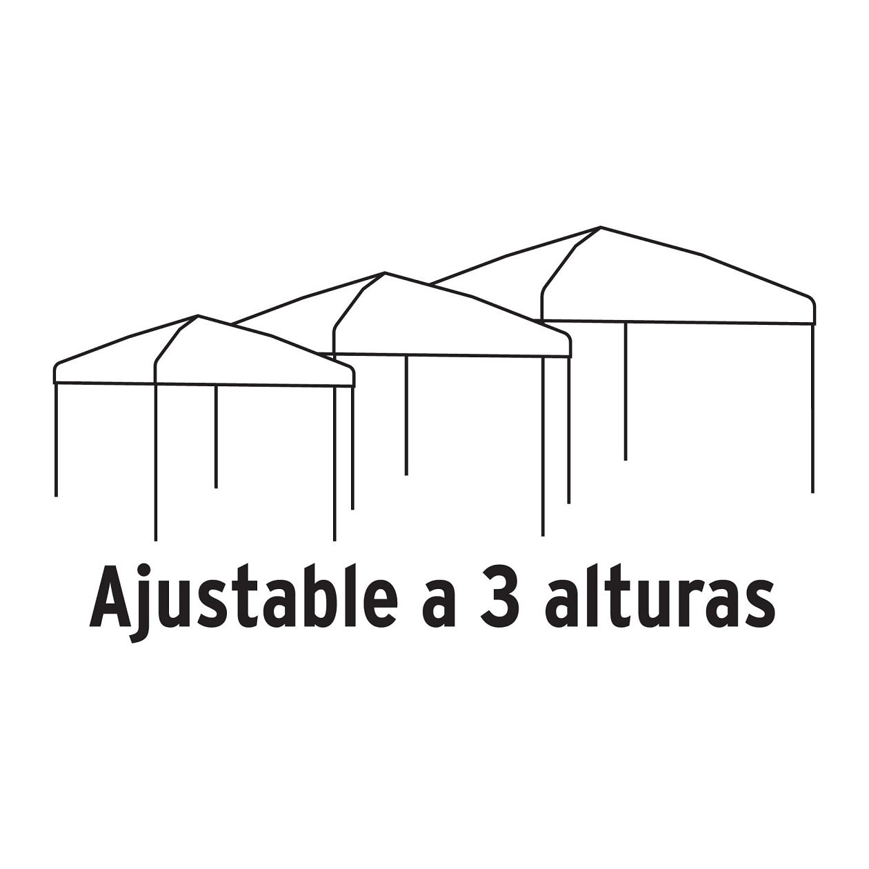 Toldo plegable Lona de 3 x 3 m Incluye Maletín de Ruedas , Truper Ideal para Jardín 