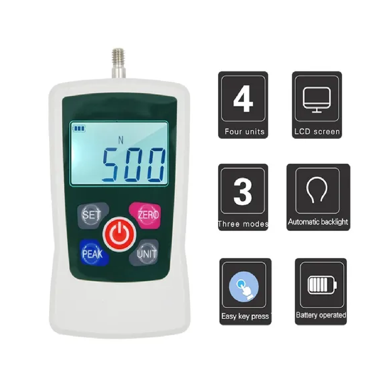 Medidor De Fuerza Digital N/kg/lb/oz Medidor Fuerza Empuje