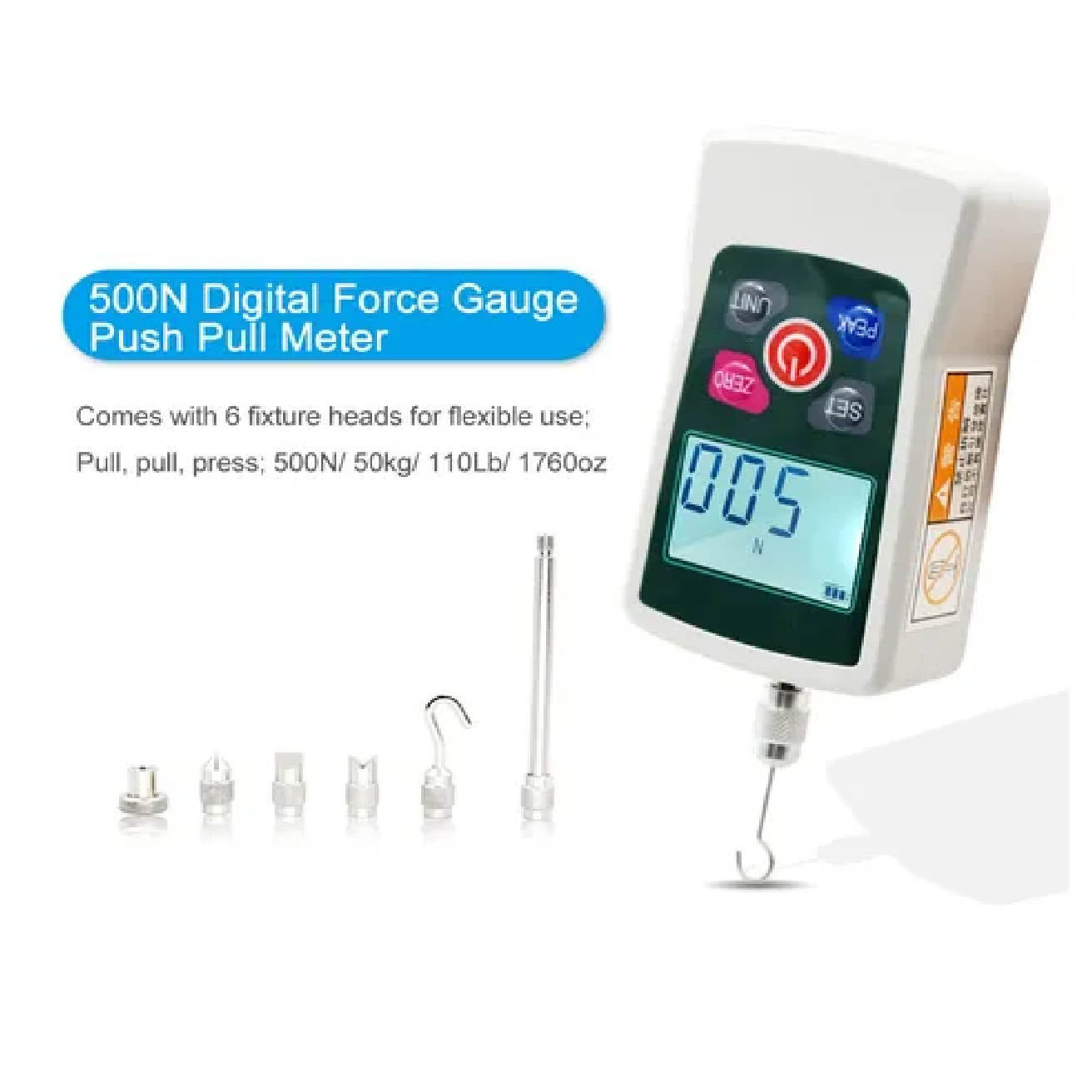 Medidor De Fuerza Digital N/kg/lb/oz Medidor Fuerza Empuje