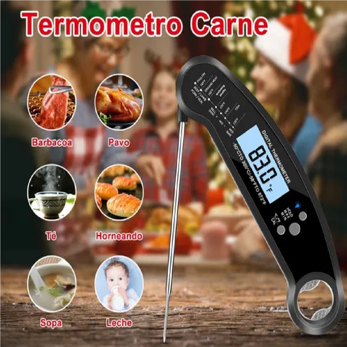 Termómetros Digitales Para Cocina Carne Reposteria Comida