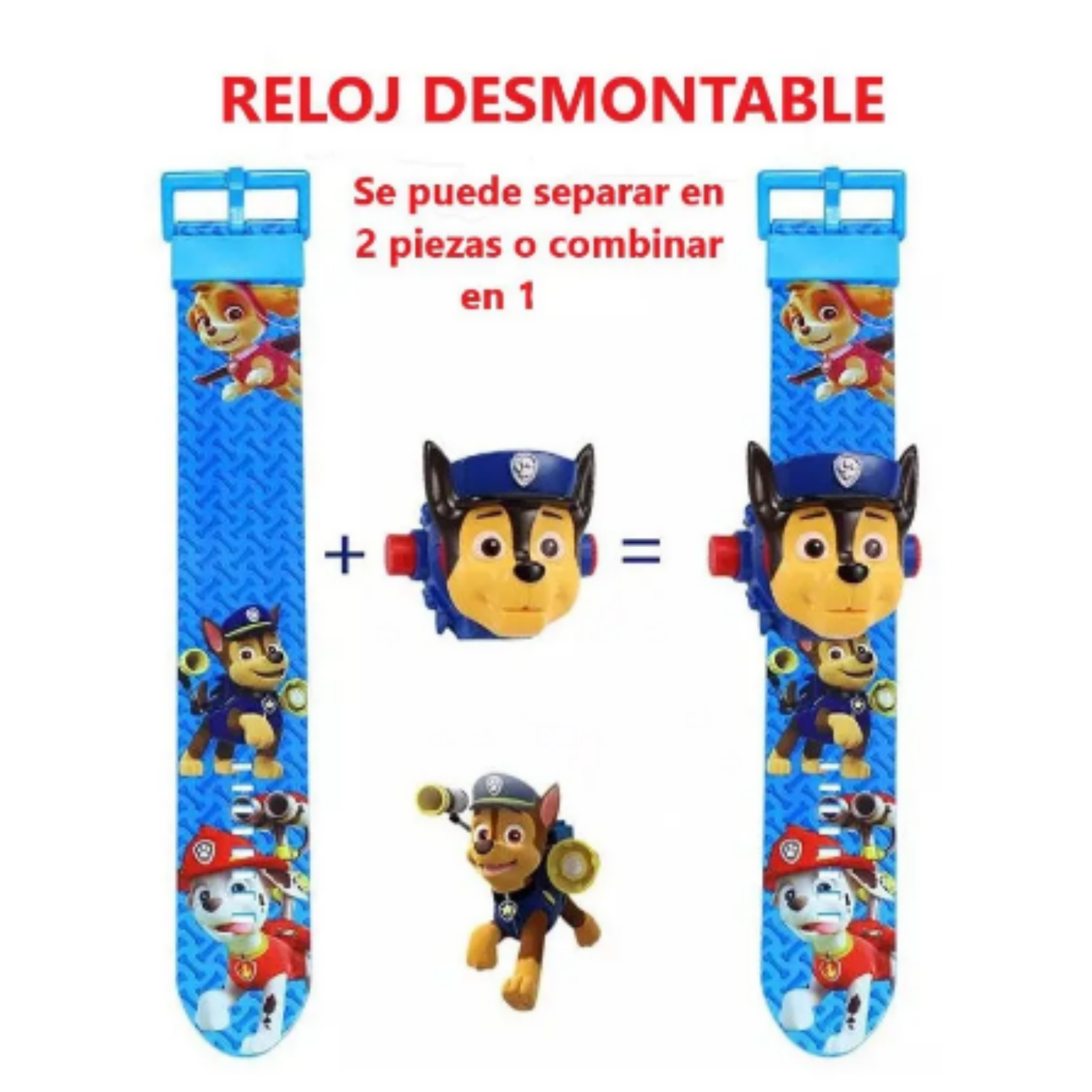 Reloj Proyector 24 Imagenes Paw Patrol CHASE