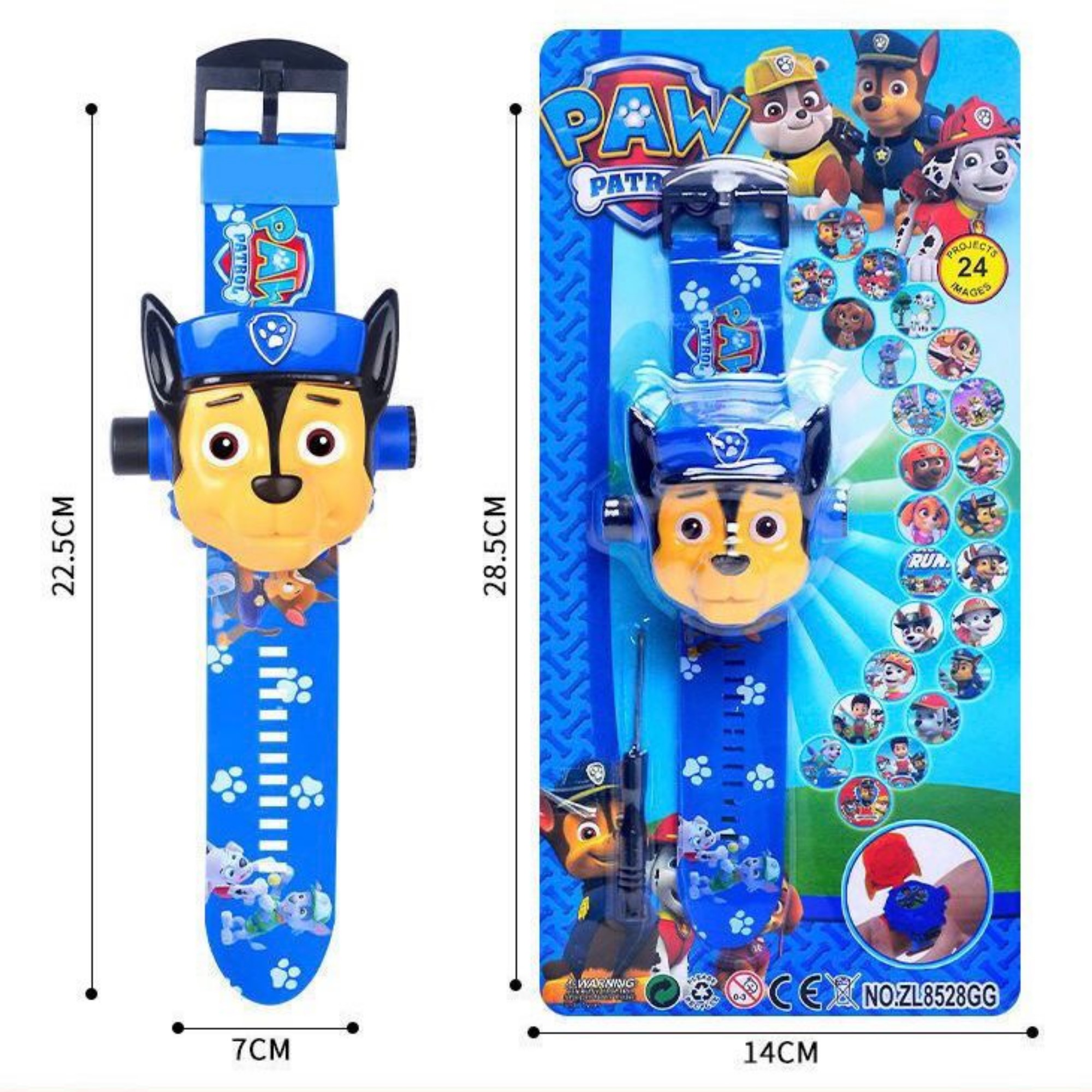 Reloj Proyector 24 Imagenes Paw Patrol CHASE