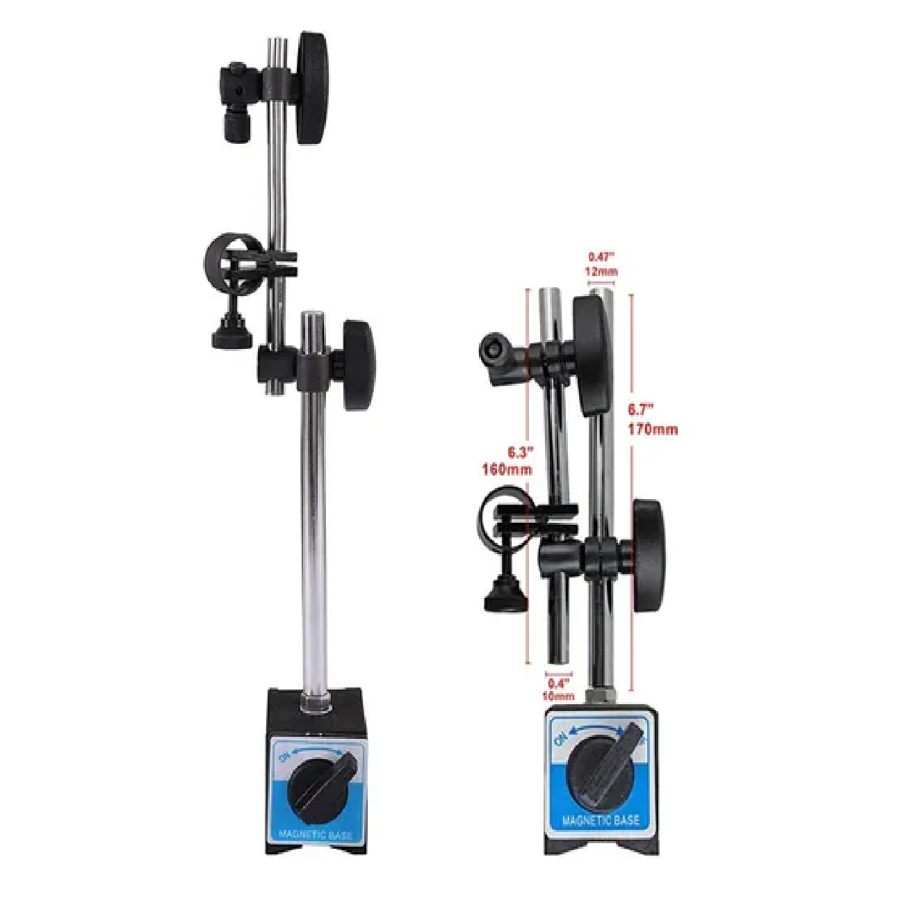 Kit Calibrador Indicador Caratula 0-1 In Con Base Magnética