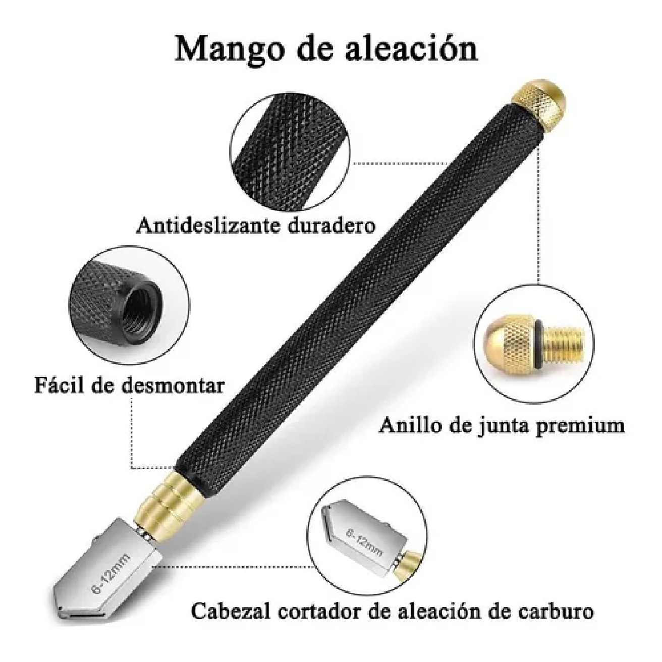 Juego De Cortador De Vidrio Profesional De 2-20cm