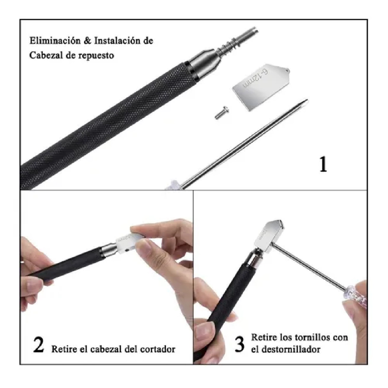 Juego De Cortador De Vidrio Profesional De 2-20cm