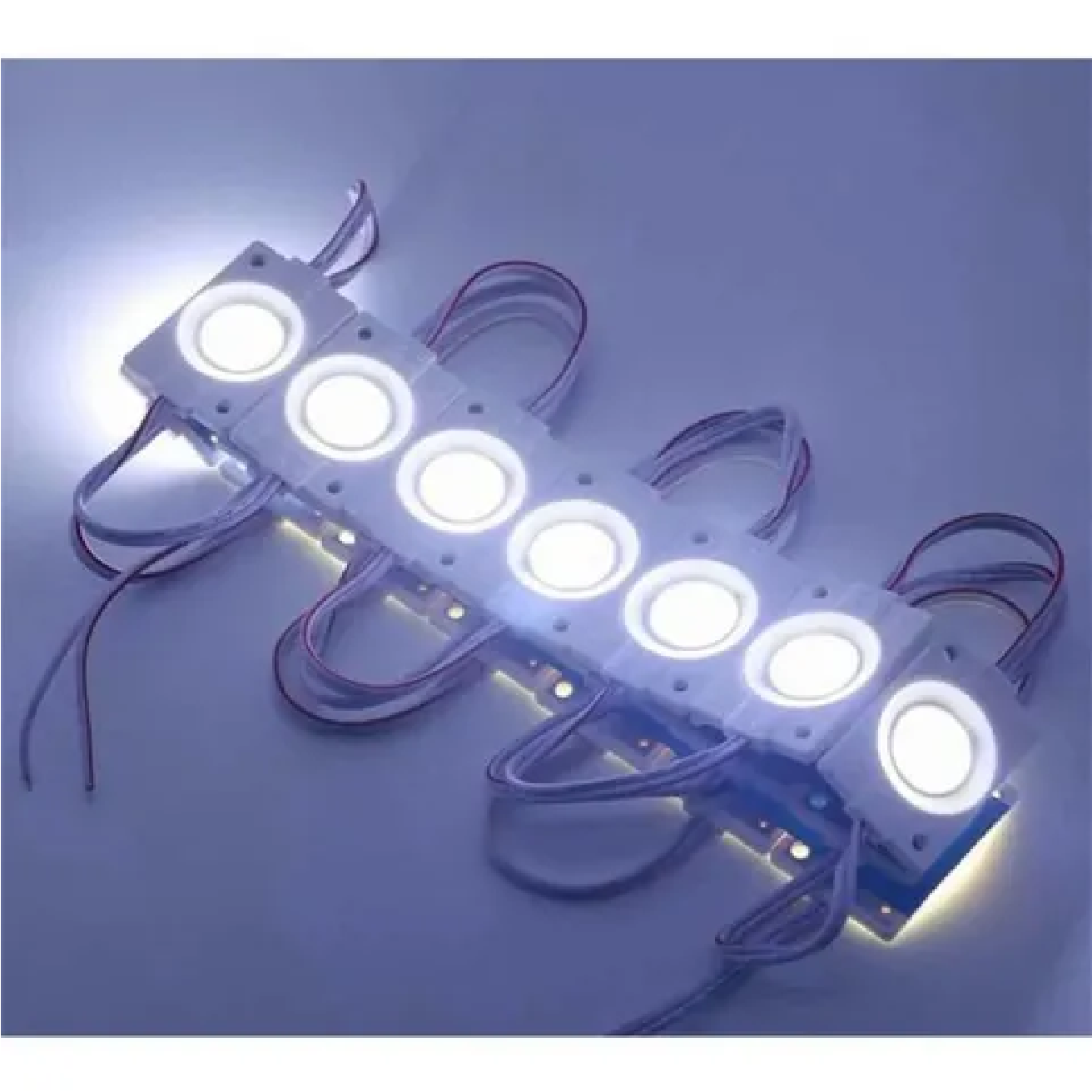 Kit Módulos De 9 Led Cob Plasma Redondos Alta Intensidad 2.4w Blanco