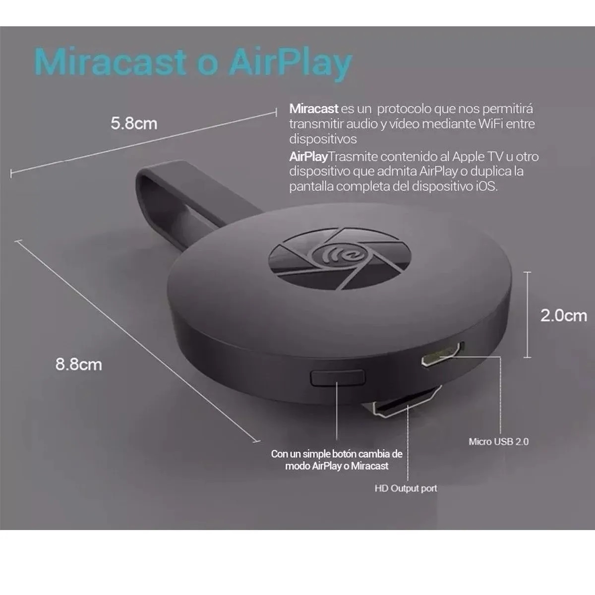 Adaptador Inalámbrico Dongle  G2 Chromecast