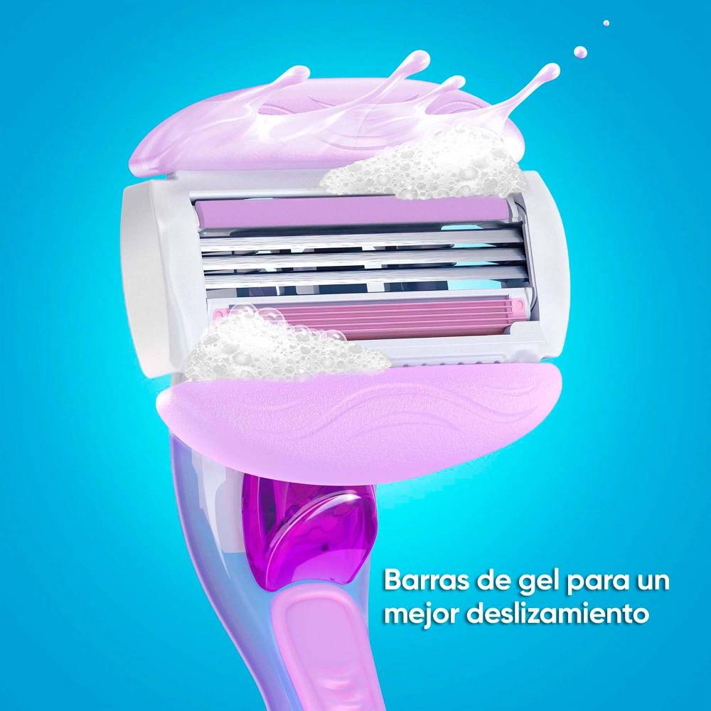 Rastrillo Recargable Gillette Venus Breeze con Fragancia Floral, para Mujer, Afeitadora con 5 Repuestos