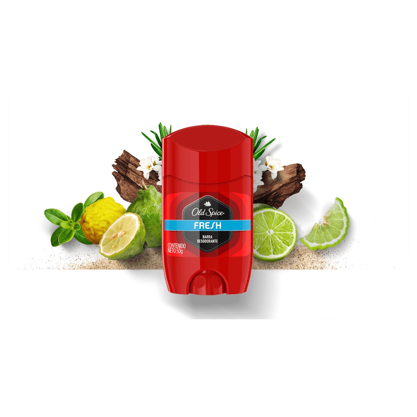 Desodorante En Barra Old Spice Fresh Paquete 5 Piezas