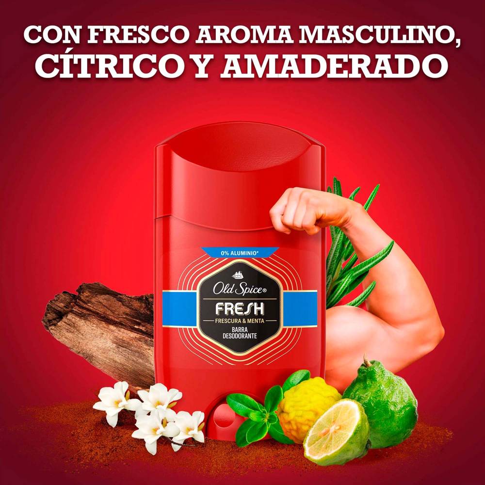 Desodorante En Barra Old Spice Fresh Paquete 5 Piezas