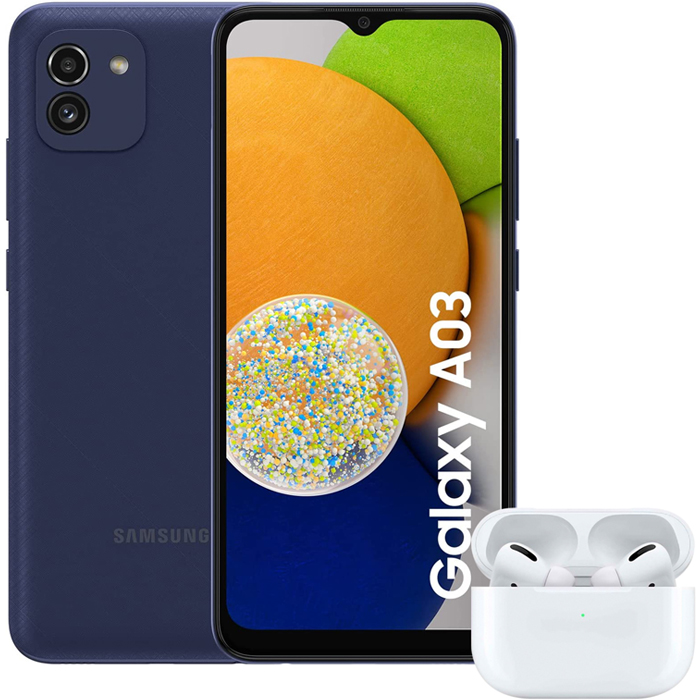 Celular SAMSUNG Galaxy A03 4GB 128GB Audifonos Inalambricos 