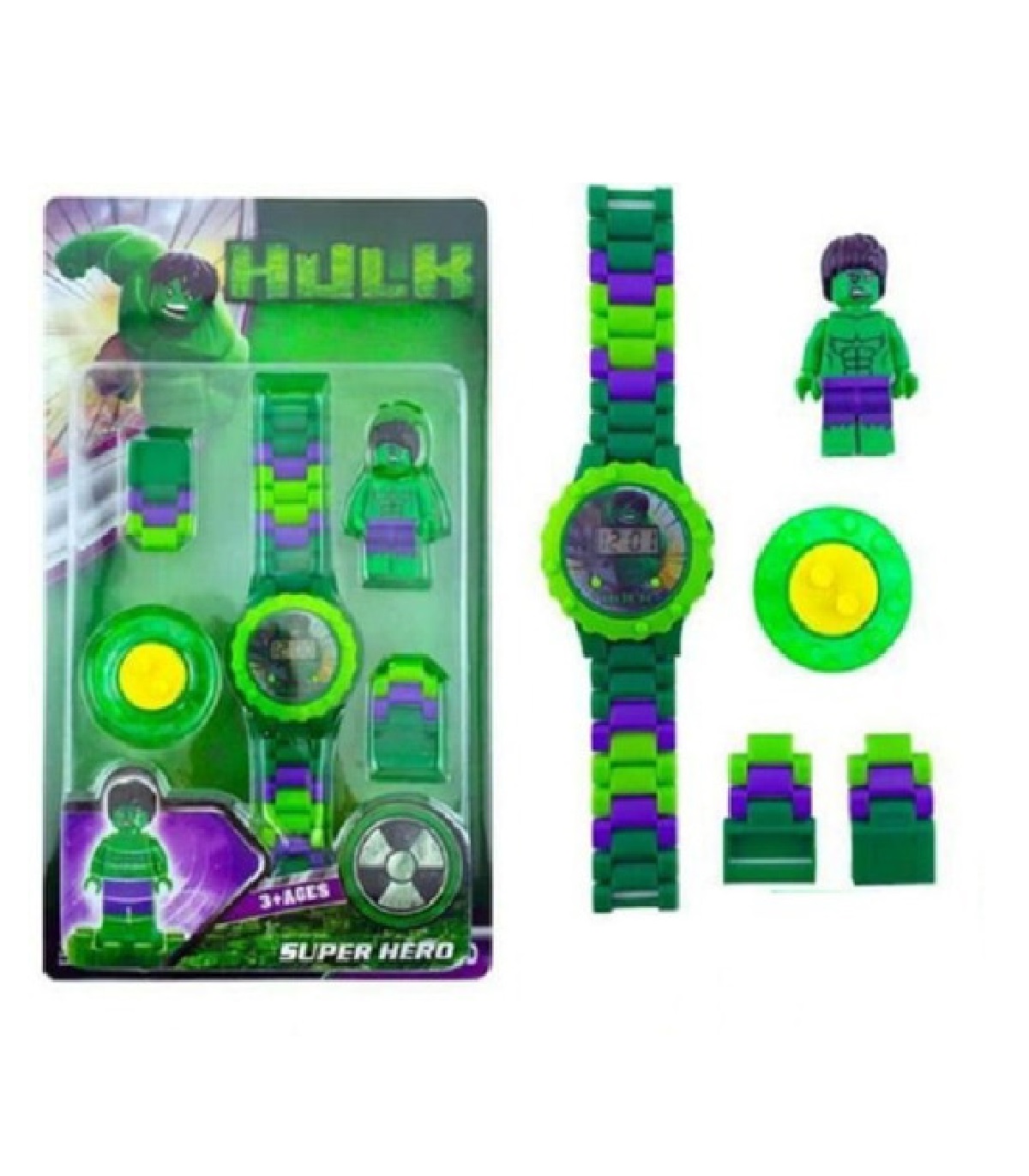 Reloj Lego Superheroes Ajustable Hulk