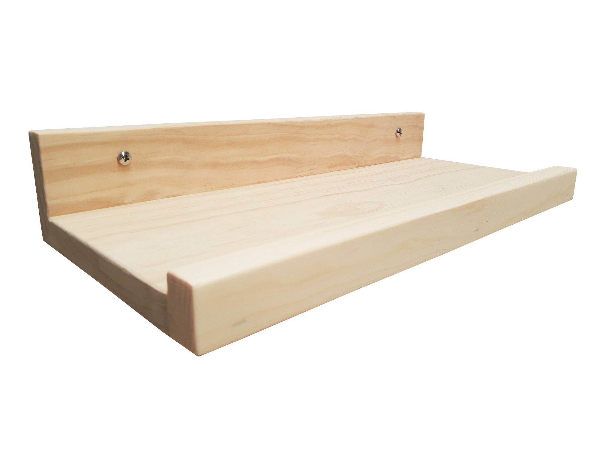 Repisa Con Ceja 30 cm Madera De Pino Sin Pintar