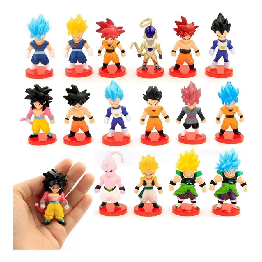 Figura Miniatura De Dragon Ball, Coleccionable, 7 Cm, 16 Pzs
