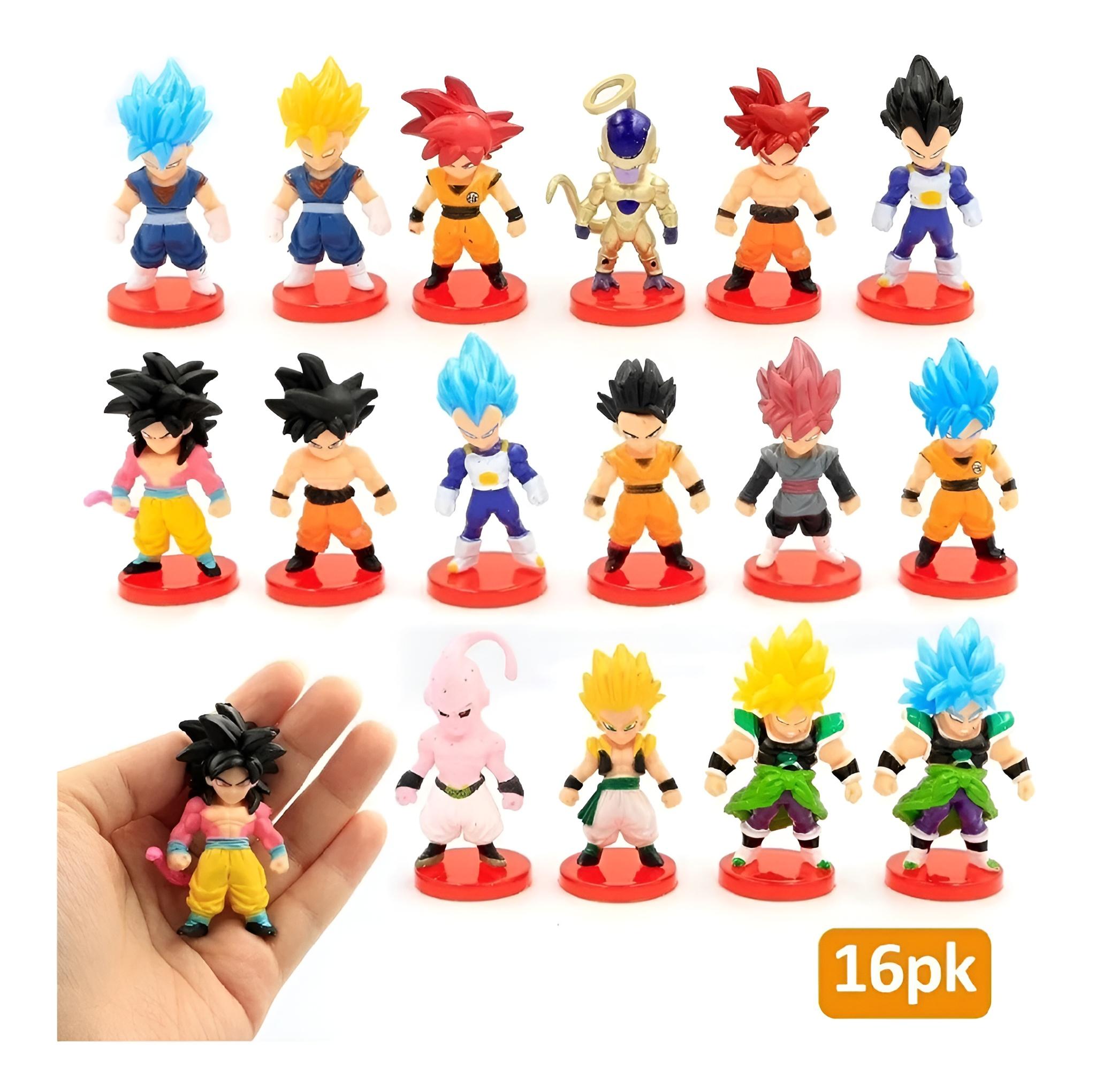 Figura Miniatura De Dragon Ball, Coleccionable, 7 Cm, 16 Pzs