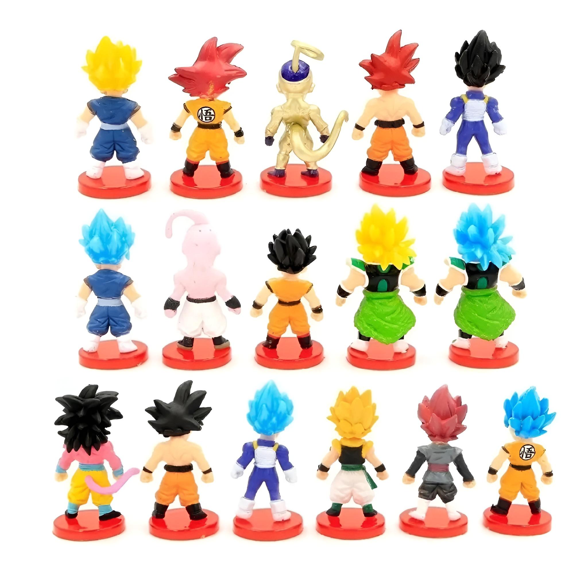 Figura Miniatura De Dragon Ball, Coleccionable, 7 Cm, 16 Pzs