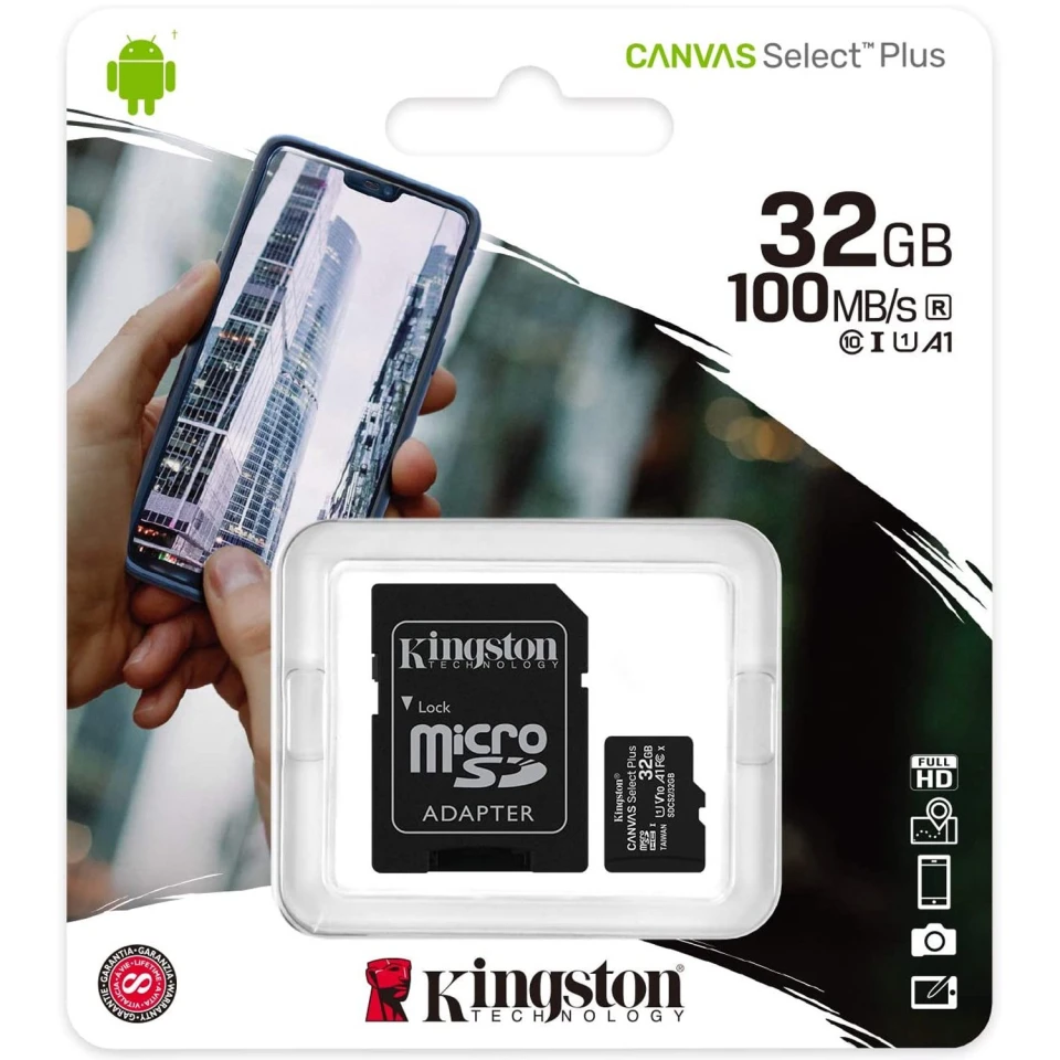 Memoria Micro SD de 32 GB Clase 10 Kingston